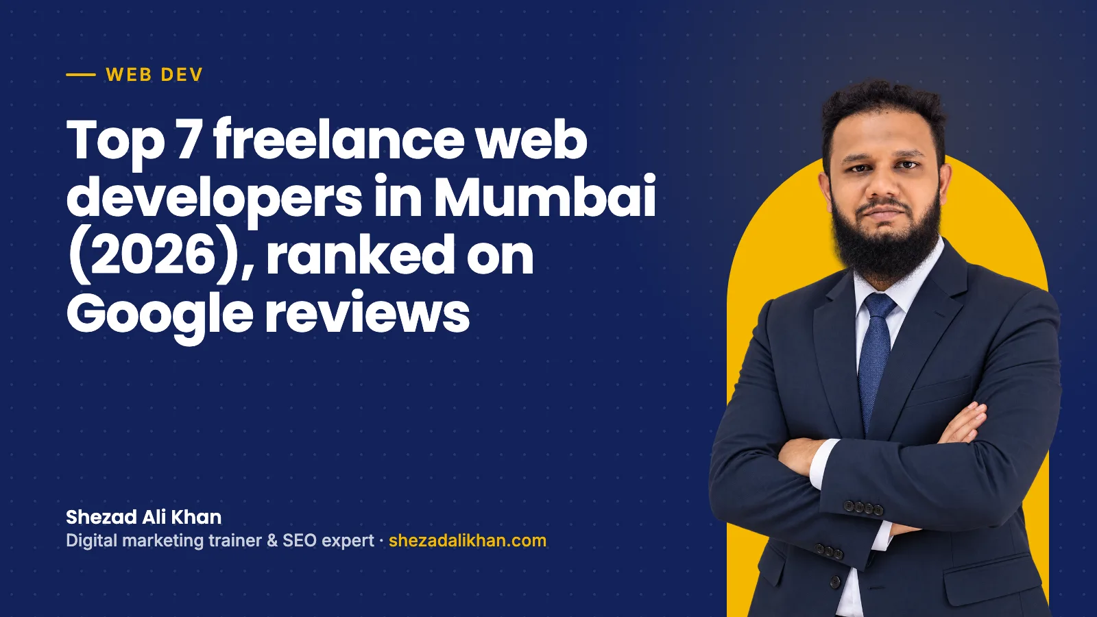 Cover: Shezad Ali Khan beside the post title