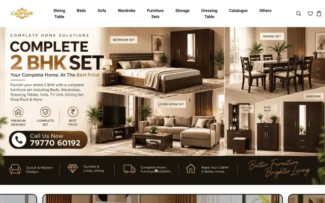 Caspian Furniture website