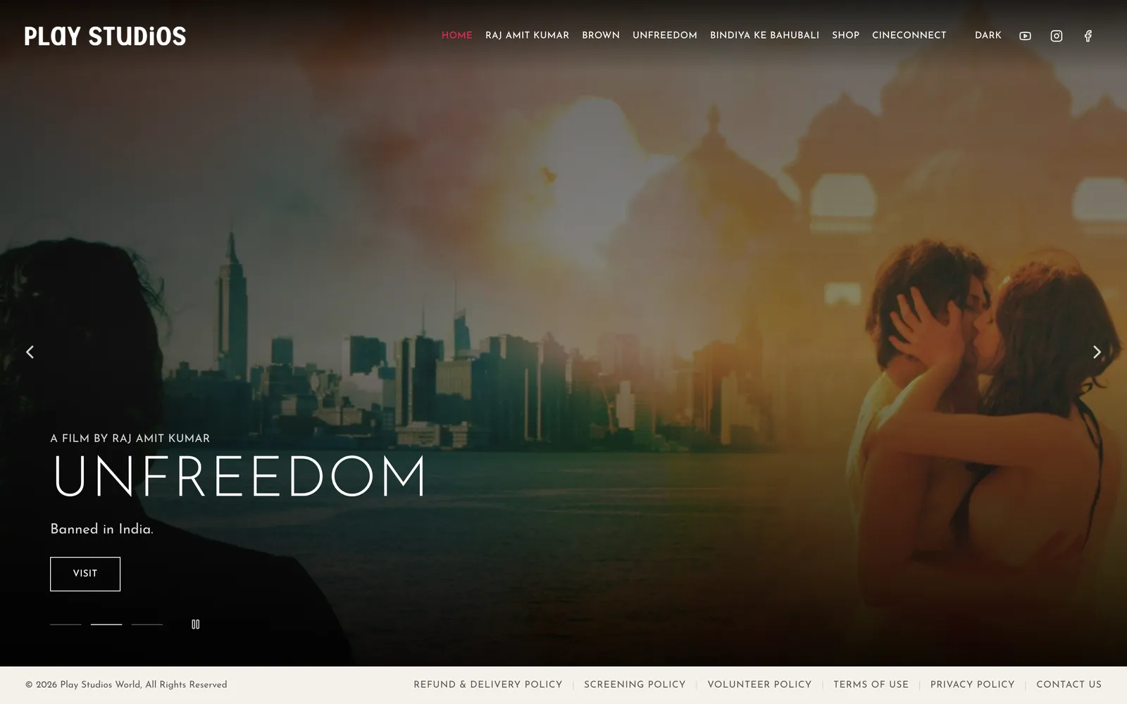 Play Studios website on desktop