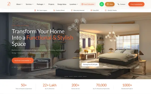 Z Cube Design website