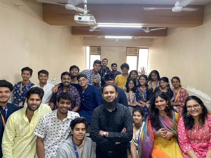 Group photo with engineering students at Thakur College